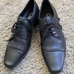 Calvin Klein Classic Black Men's Derbys Oxford Dress Shoes Formal Event Wedding